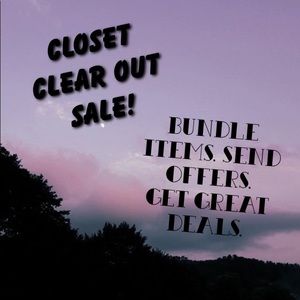 Bundle items. Send in offers. Major sales!